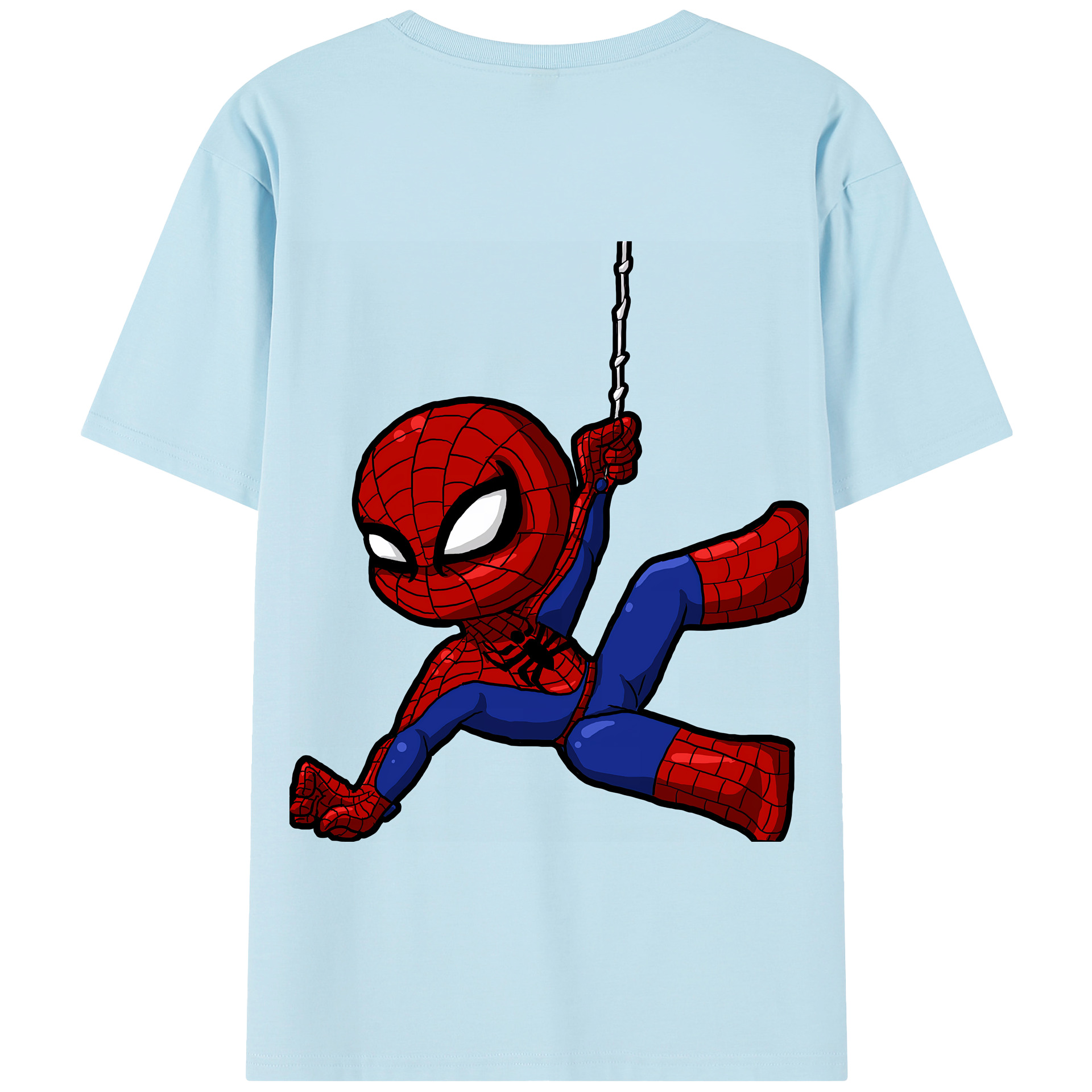 （画像用） Spider Man スパイダーマン 綿100％半袖Tシャツ（背面プリント）